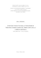 Strategie traduttive nella traduzione in triestino di Nero Zeper del primo canto della Comedia Dantesca