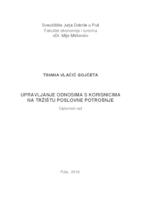 Upravljanje odnosima s korisnicima na tržištu poslovne potrošnje