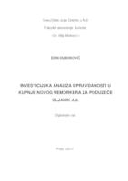 Investicijska analiza opravdanosti za kupnju novog remorkera za poduzeće Uljanik d.d.