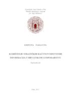 Korištenje strateških računovodstvenih informacija u hrvatskom gospodarstvu