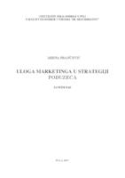 Uloga marketinga u strategiji poduzeća