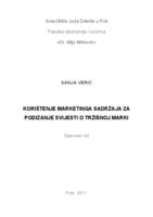 Korištenje marketinga sadržaja za podizanje svijesti o tržišnoj marki