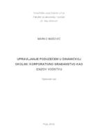 Upravljanje poduzećem u dinamičkoj okolini: Korporativno građanstvo kao izazov vodstva