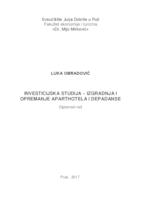 Investicijska studija - izgradnja i opremanje aparthotela i depadanse
