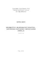 Siromaštvo i nejednakost dohotka - Usporedba razvijenih i nerazvijenih zemalja