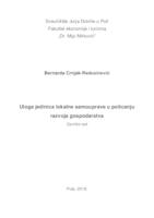 Uloga jedinica lokalne samouprave u poticanju razvoja gospodarstva