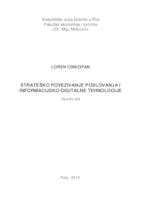 Strateško povezivanje poslovanja i informacijsko - digitalne tehnologije