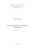 Metode obračuna troškova u proizvodnji