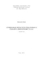 Utvrđivanje rezultata poslovanja u poduzeću "Mikropromet d.o.o."