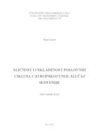 Usklađenost i sličnost poslovnih ciklusa s prosjekom zemalja EU; slučaj Slovenije