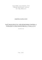 Računovodstvo vrijednosnih papira u poduzeću Ericsson Nikola Tesla d.d.