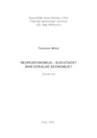 Neuroekonomija - budućnost bihevioralne ekonomije?