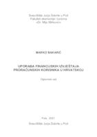 Uporaba financijskih izvještaja proračunskih korisnika u Hrvatskoj