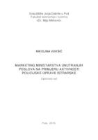 Marketing Ministarstva unutarnjih poslova na primjeru aktivnosti Policijske uprave istarske
