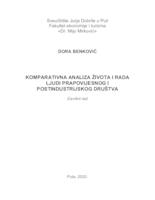 Komparativna analiza života i rada ljudi prapovijesnog i postindustrijskog društva