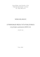 Utvrđivanje rezultata poslovanja poduzeća Ledo d.o.o.