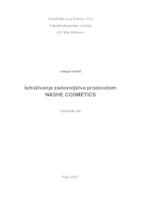Istraživanje zadovoljstva proizvodom za njegu tijela NASHE COSMETICS