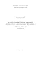 Metode procjene poslovne vrijednosti informacijskih i komunikacijskih tehnologija u poslovnim sustavima