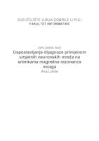 Uspostavljanje dijagnoze primjenom umjetnih neuronskih mreža na snimkama magnetne rezonance mozga