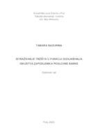 Istraživanje tržišta u funkciji dizajniranja iskustva zaposlenika poslovne banke