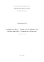 Konceptualizacija i afirmacija naturizma kao specijalnog oblika kampinga u Hrvatskoj