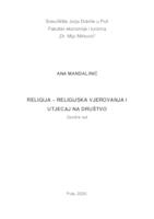 Religija - religijska vjerovanja i utjecaj na društvo