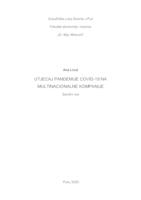 Utjecaj pandemije COVID-19 na multinacionalne kompanije