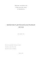 Marketing plan poduzeća za pružanje usluga