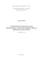 Istraživanje zadovoljstva zaposlenika u sektoru marketinga u Republici Hrvatskoj