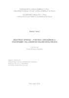 prikaz prve stranice dokumenta Beatrice Speraz - poetika i angažman u časopisima talijanskog književnog kruga