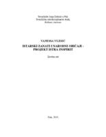 prikaz prve stranice dokumenta Istarski zanati i narodni običaji - projekt Istra Inspirit