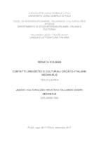 prikaz prve stranice dokumenta Hrvatsko talijanski jezični i kulturološki doticaji: Međimurje /  Contatti linguistici e culturali croato italiani: Međimurje