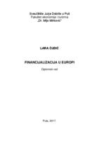prikaz prve stranice dokumenta Financijalizacija u Europi