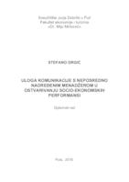 prikaz prve stranice dokumenta Uloga komunikacije s neposredno nadređenim menadžerom u ostvarivanju socio-ekonomskih performansi