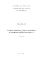 prikaz prve stranice dokumenta Primjena marketinga u malom poduzeću - primjer Mivit Pekare d.o.o.