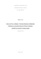 prikaz prve stranice dokumenta Inicijativa urban i financiranje urbanih područja europskim strukturnim i investicijskim fondovima