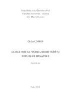 prikaz prve stranice dokumenta Uloga HNB-a na financijskom tržištu Republike Hrvatske