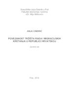prikaz prve stranice dokumenta Povezanost tržišta rada i migracijskih kretanja u Republici Hrvatskoj
