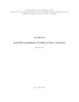 prikaz prve stranice dokumenta Austro-Ugarske utvrde u Puli i okolici