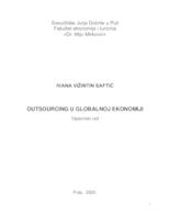 prikaz prve stranice dokumenta Outsourcing u globalnoj ekonomiji