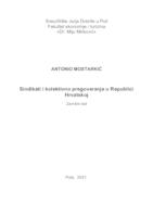 prikaz prve stranice dokumenta Sindikati i kolektivno pregovaranje u Republici Hrvatskoj