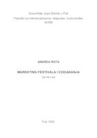 prikaz prve stranice dokumenta "Marketing festivala i događanja"