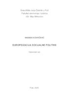 prikaz prve stranice dokumenta Europeizacija socijalne politike