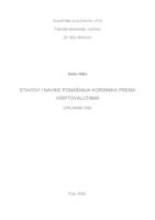 prikaz prve stranice dokumenta Stavovi i navike ponašanja korisnika prema kriptovalutama