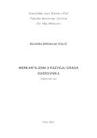 prikaz prve stranice dokumenta Merkantilizam u razvoju grada Dubrovnika