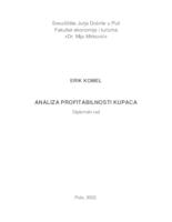 prikaz prve stranice dokumenta Analiza profitabilnosti kupaca