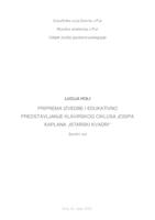 prikaz prve stranice dokumenta Priprema izvedbe i edukativno predstavljanje klavirskog ciklusa Josipa Kaplana "Istarski kvadri"