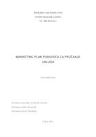 prikaz prve stranice dokumenta Marketing plan poduzeća za pružanje usluga