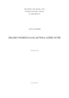 prikaz prve stranice dokumenta Online promocija klastera južne Istre