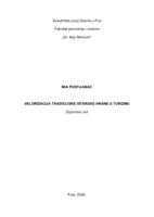 prikaz prve stranice dokumenta Valorizacija tradicijske istarske hrane u turizmu